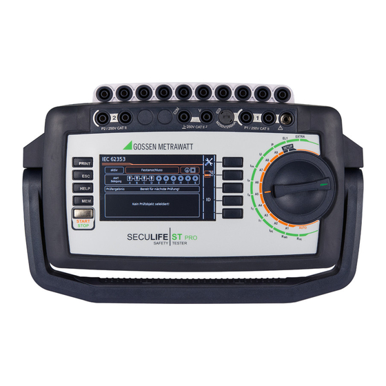 Gossen MetraWatt SECULIFE ST PRO Operating Instructions Manual