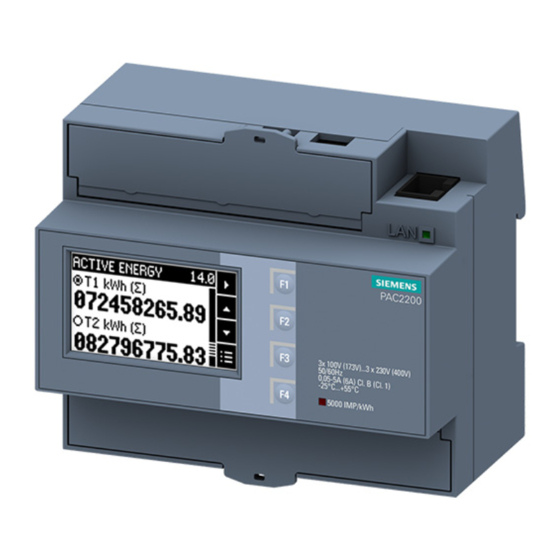 Siemens PAC2200 Operating Instructions Manual