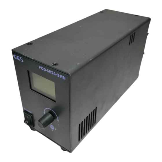 CCS POD-5024-2-PEI Instruction Manual