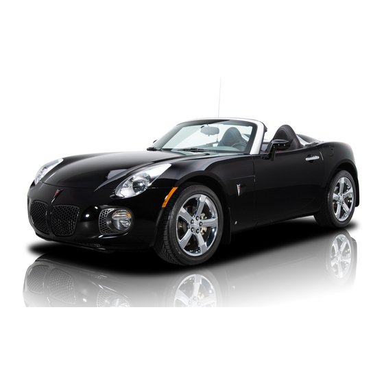 Pontiac 2008 Solstice Getting To Know Manual