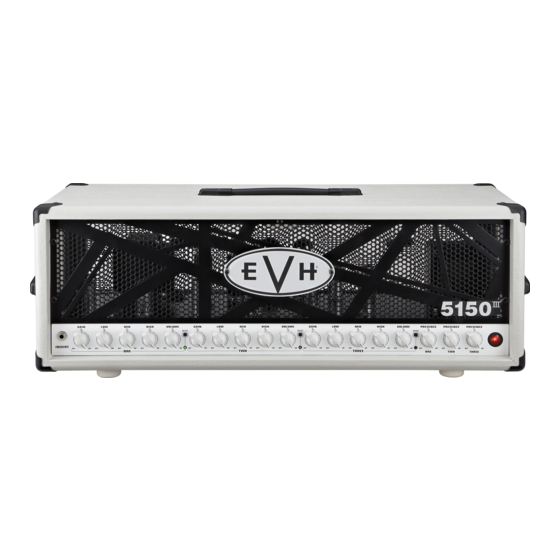 Evh 5150 III Quick Start Manual