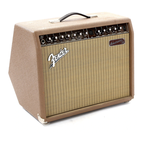 Fender Acoustasonic 30 Service Manual