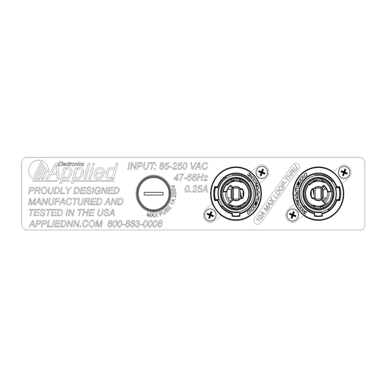 Applied Omni Series User Manual