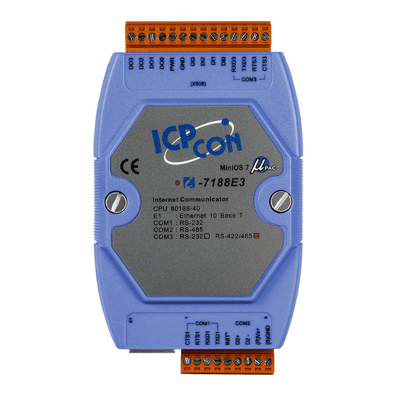 ICP DAS USA I-7188E3 Quick Start Manual
