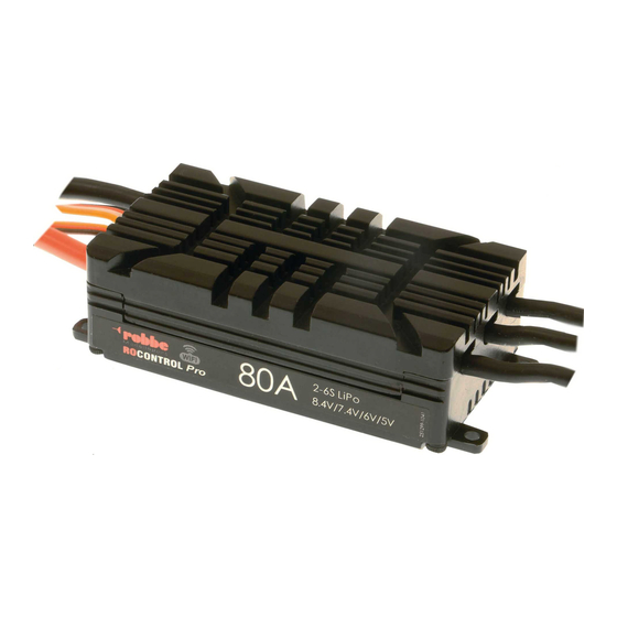 ROBBE RO-CONTROL PRO WIFI 2-6S 80 A HV-BEC User Manual