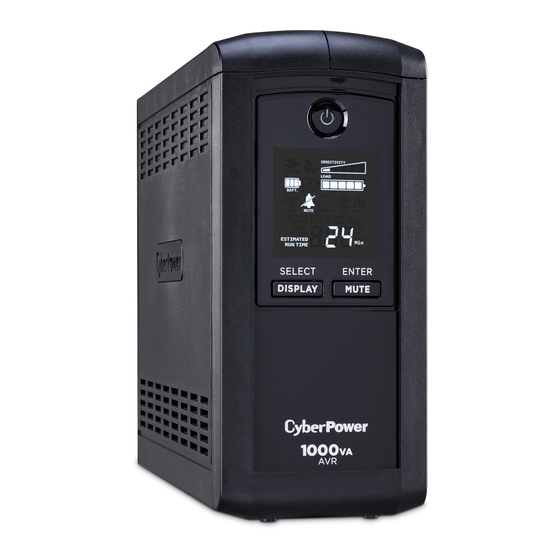 CyberPower CP1000AVRLCD User Manual