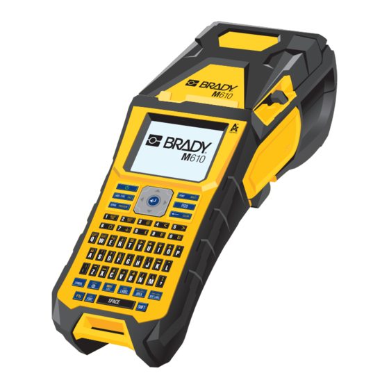 BRADY M610 USER MANUAL Pdf Download ManualsLib