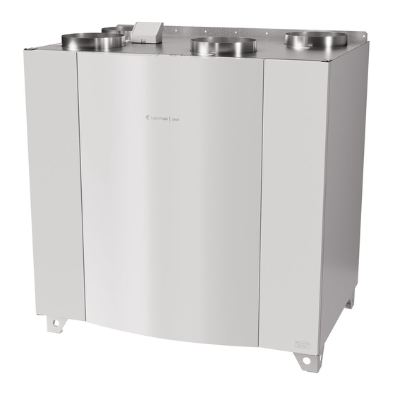 SystemAir SAVE VTC 700 with reheater Installation Instructions Manual