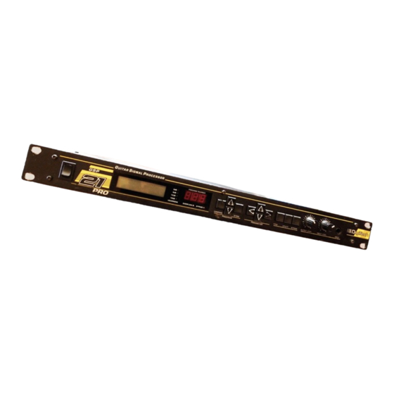 DigiTech GSP-21PRO Owner's Manual