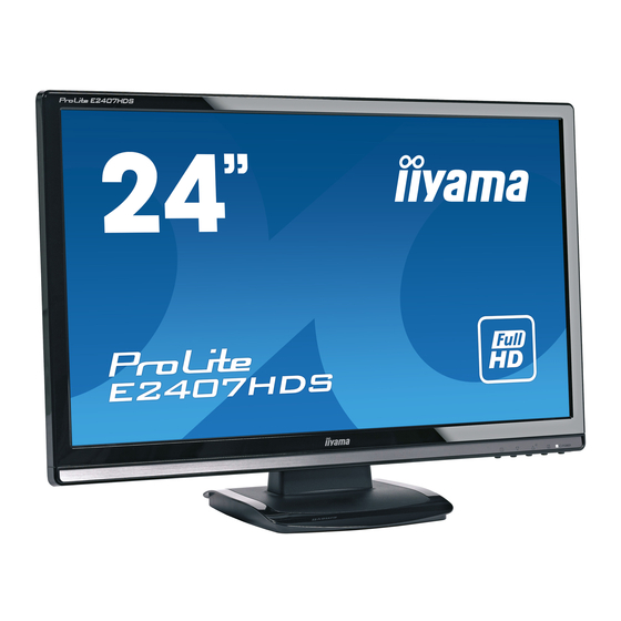 IIYAMA ProLite E2407HDSD Manuals