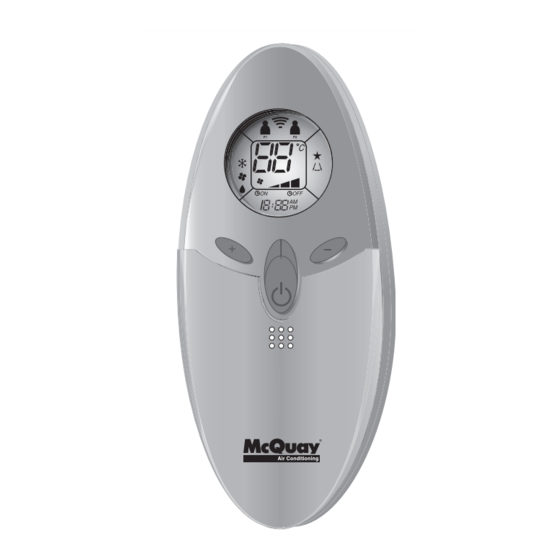 User Manuals: McQuay G11 Replacement Remote Control