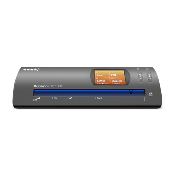 Ambir MobileScan Pro 500i User Manual