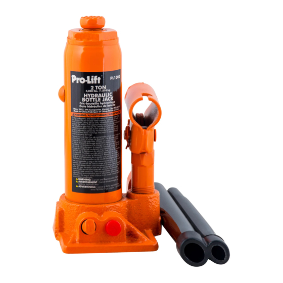 Pro-Lift PL1002 Operating Instructions Manual