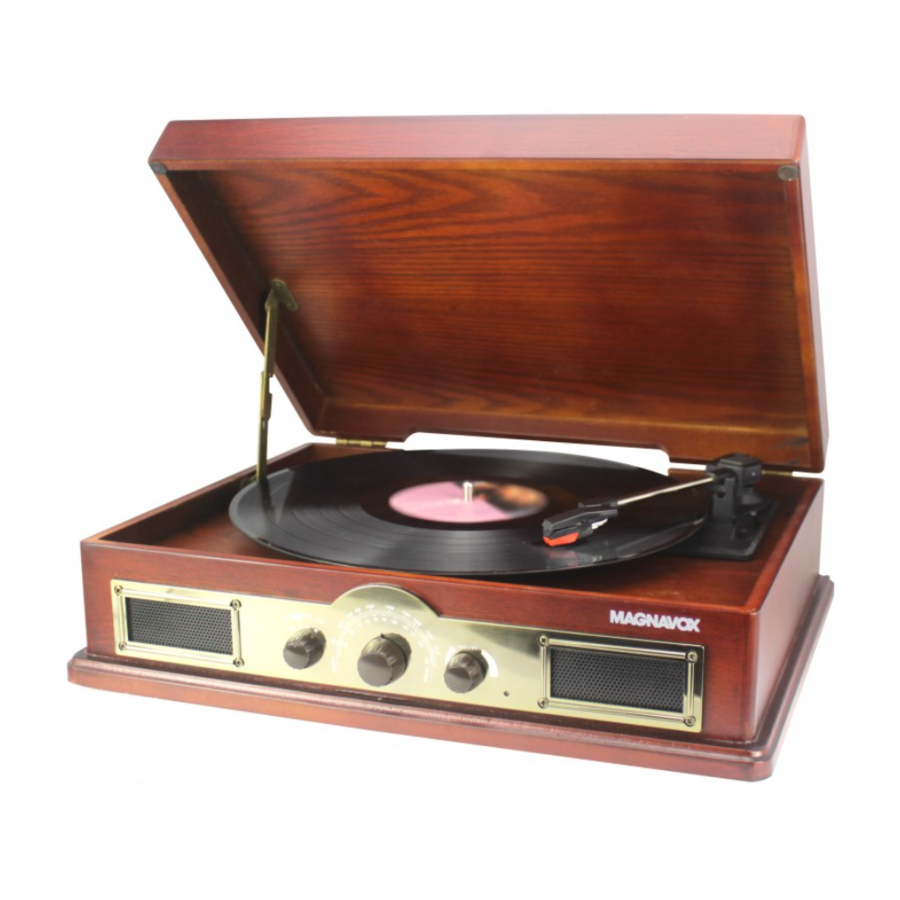 Magnavox MD695 - 4-In-1 Turntable System with Bluetooth Wireless Technology Manual