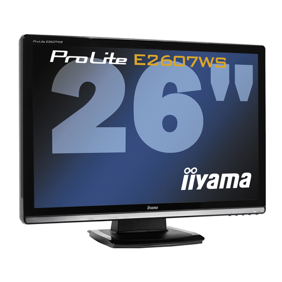 IIYAMA ProLite E2607WS Manuals