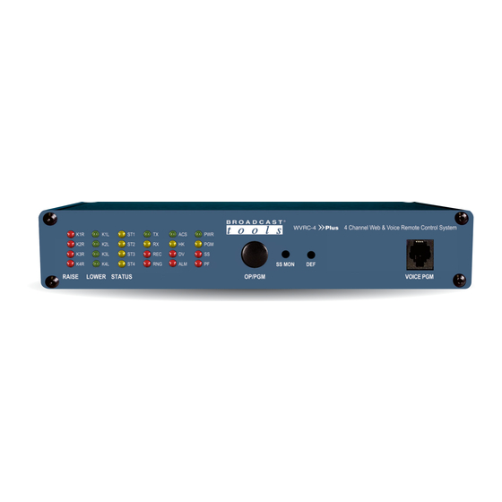 Broadcast Tools WVRC-4 Plus Manuals