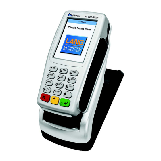 VeriFone VX820 Duet Quick Reference Manual