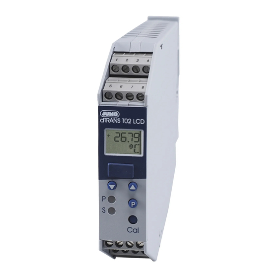 JUMO dTRANS T02 LCD Operating Manual