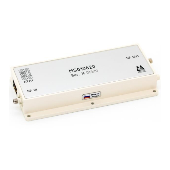 MICROWAVE SYSTEMS MS010620 Operation Manual