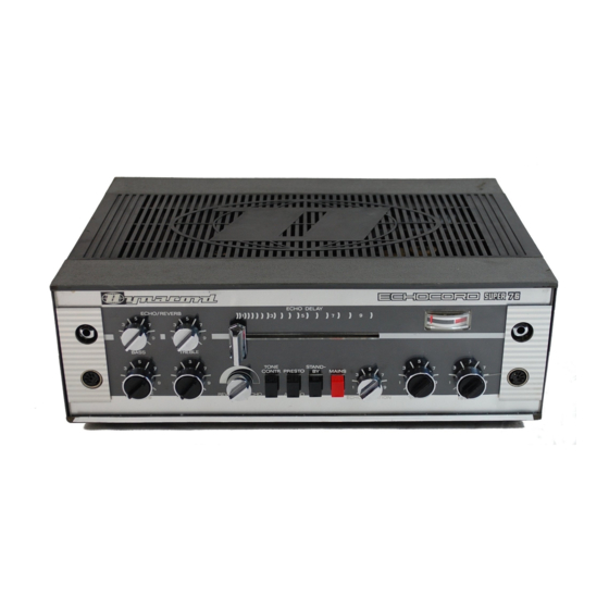 Dynacord ECHOCORD SUPER 76 Operating Manual
