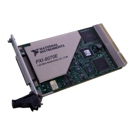 National Instruments PXI-6070E Manuals