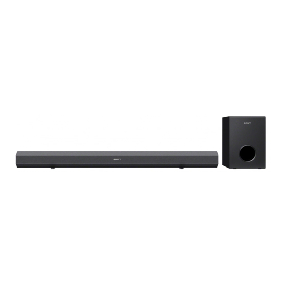 Sony HT-CT60 Operating Instructions Manual