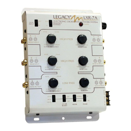 Legacy LXR-7A Manual