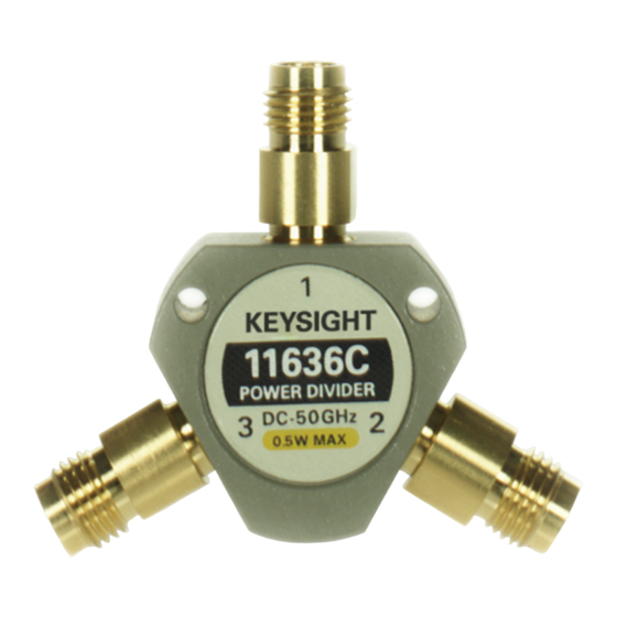 Keysight 11636C Operating And Service Manual