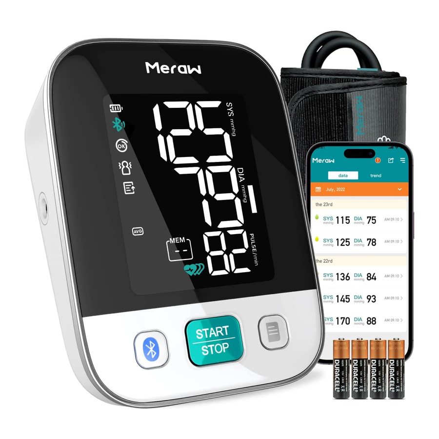 Meraw Cedar - Arm Blood Pressure Monitor Manual