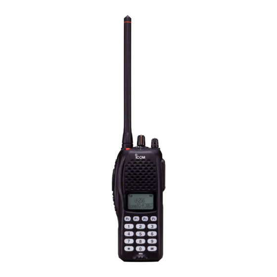 Icom iC-F30GT Instruction Manual