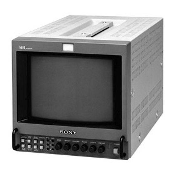 Sony Trinitron PVM-9045QM Operating Instructions Manual