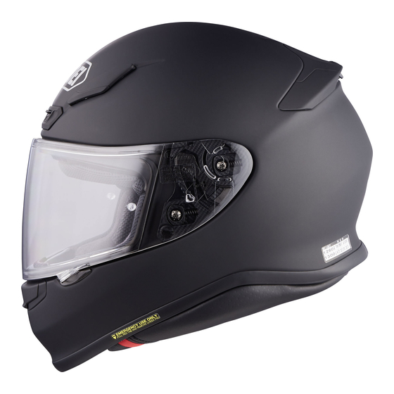 SHOEI NXR Instructions For Use Manual