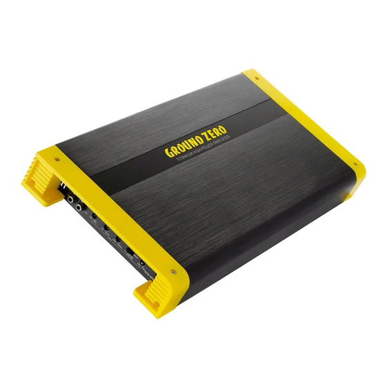 Ground Zero TITANIUM Series Owner's Manual