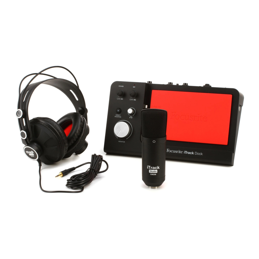 Focusrite iTrack Dock Studio Pack - Audio Recorder for iPad Manual
