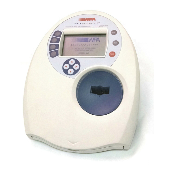 WPA biochrom Biowave S2100 Instructions Manual