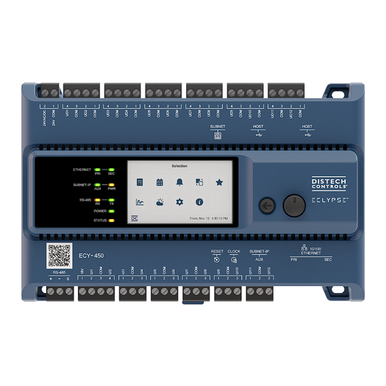 Distech Controls ECLYPSE ECY-400 Series Manuals