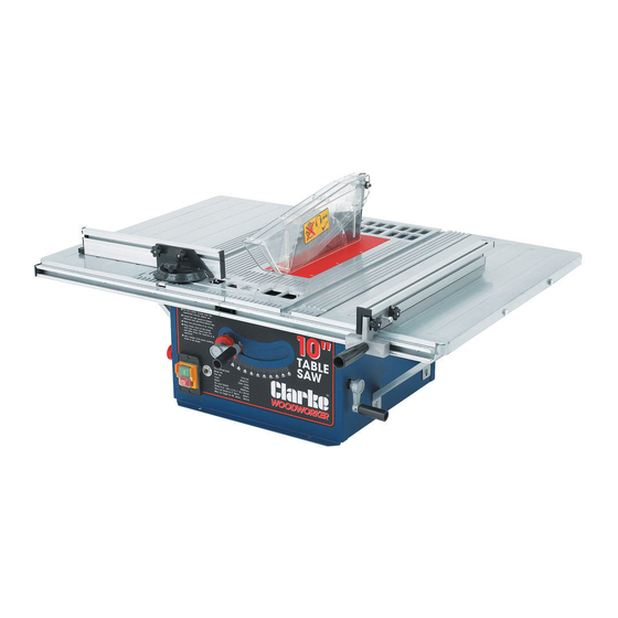 Clarke Woodworker CTS10D Operating & Maintenance Manual
