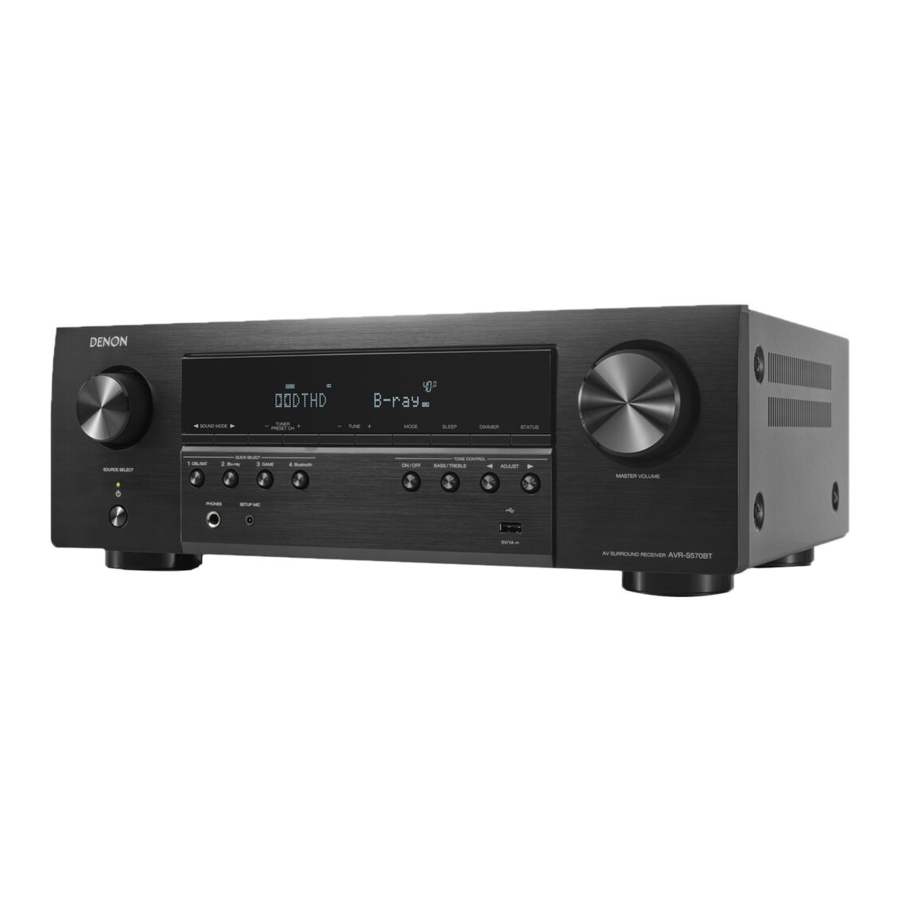 Denon AVR-S570BT Manual