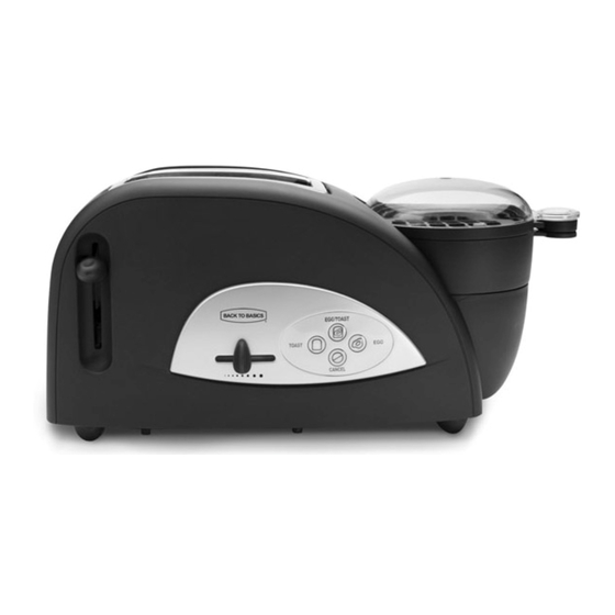 Back to Basics EGG & MUFFIN TOASTER Instruction Manual