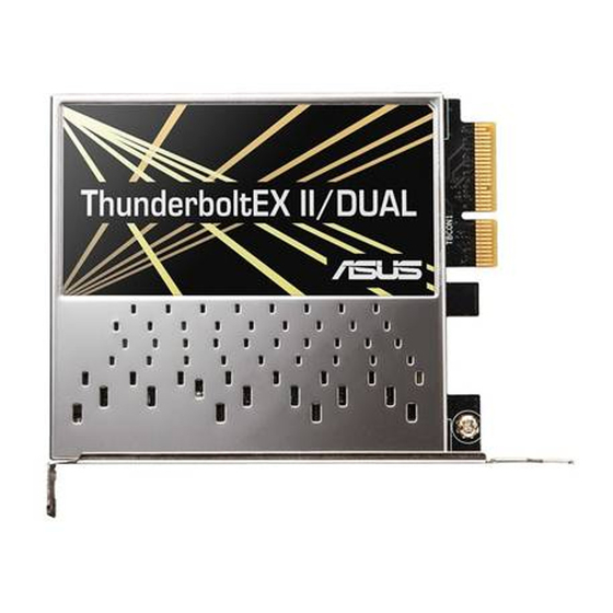 Asus ThunderboltEX II/Dual User Manual