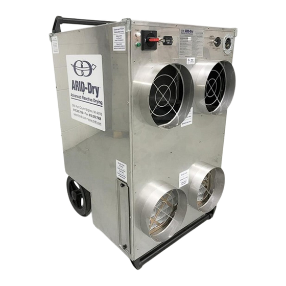 User Manuals: ARID-Dry MS-1200 Desiccant Dehumidifier