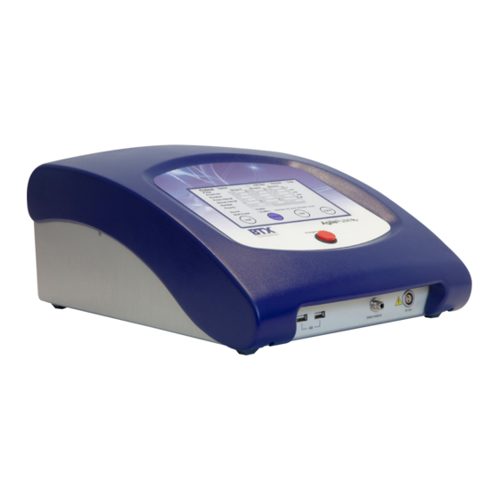 Harvard Bioscience BTX AgilePulse PLUS Quick Start Manual