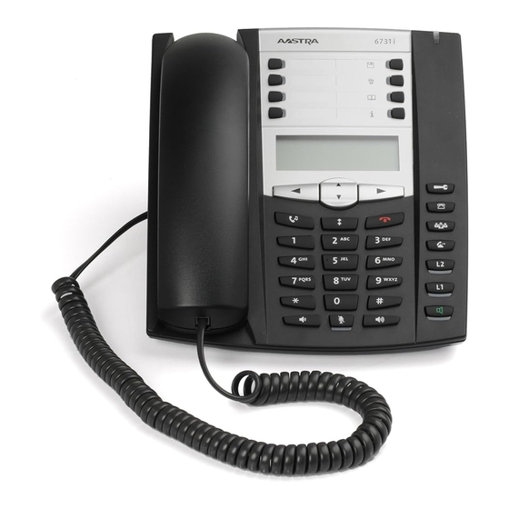 Aastra Clearspan 6731i Quick Reference Manual