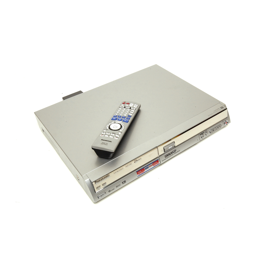 Panasonic DMREH60 - DVD RECORDER DECK Manuals