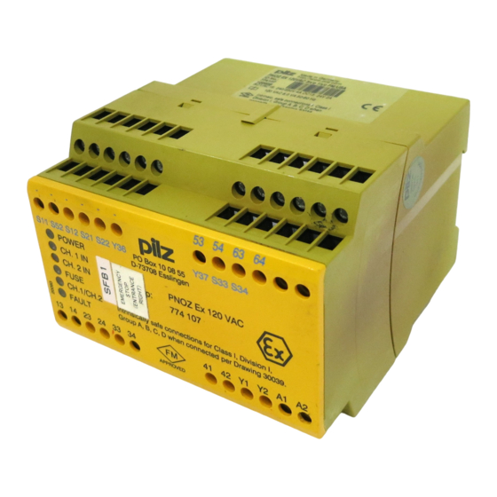 Pilz PNOZ Ex Operating Instructions Manual