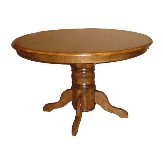 Whittier Wood Round Extension Table Top Assembly Instructions