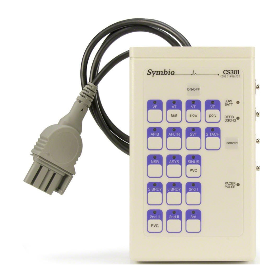 Symbio CS301 - Code Simulator Operating Manual