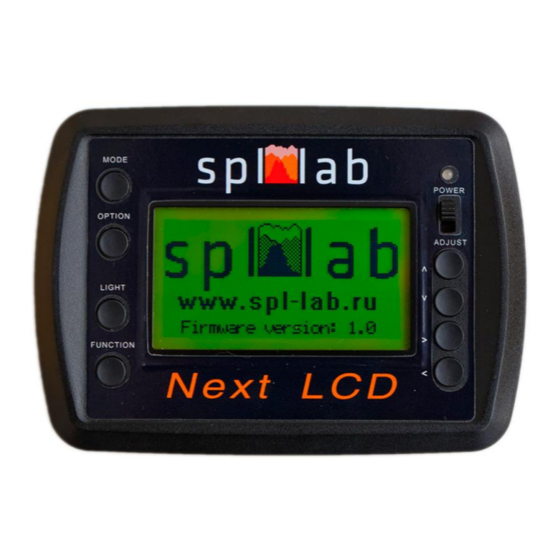 SPL-Laboratory Next-LCD 2015 User Manual