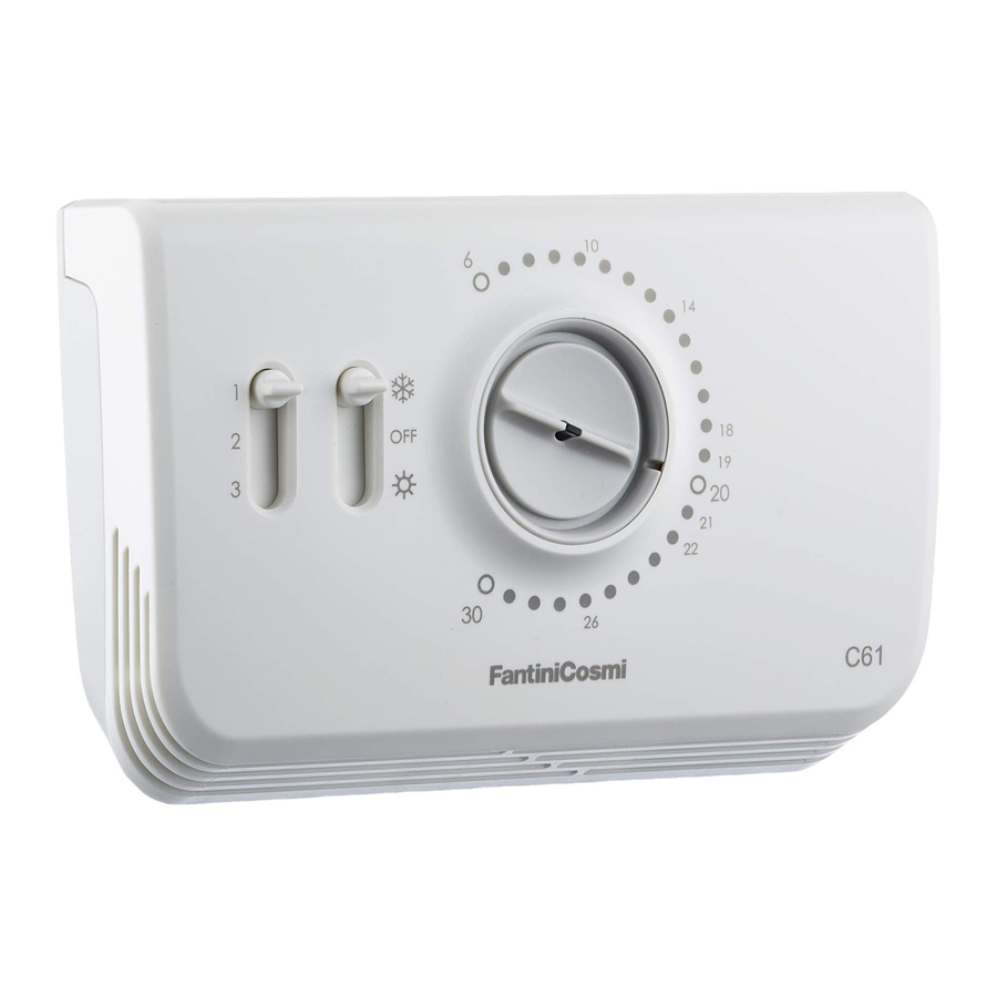 Fantini Cosmi C61 Installation Instructions