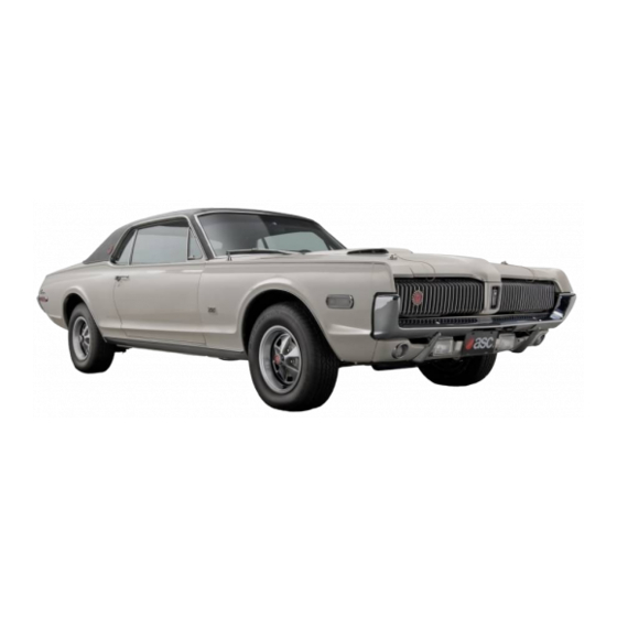 Ford Mercury Cougar 1968 Shop Manual